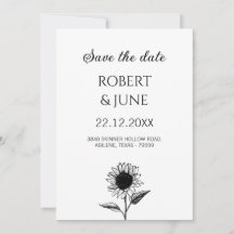 Minimalistische Blumen moderne Hochzeit speichern 