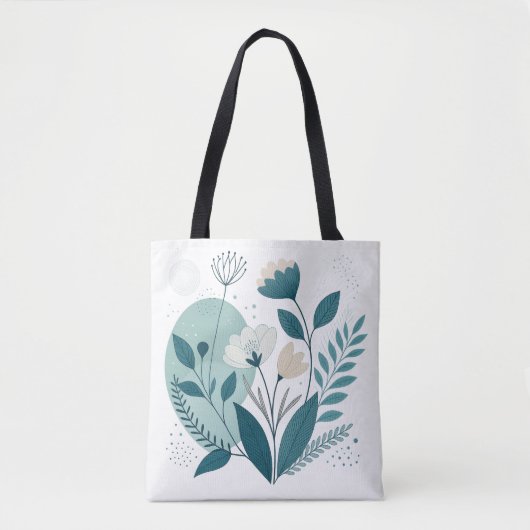 Minimalistische Blumen-Tasche Tasche (Vorderseite)
