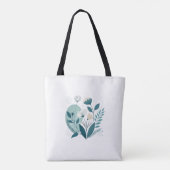 Minimalistische Blumen-Tasche Tasche (Rückseite)