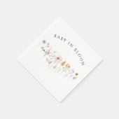 Minimalistische Blumenbaby-Dusche White Napkins Serviette (Ecke)