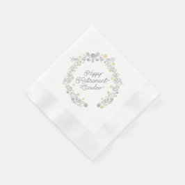 Minimalistische Blumendekoration Serviette