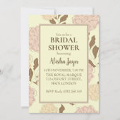 Minimalistische Blumendusche Einladung (Vorderseite)