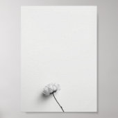 Minimalistische Blumenfotografie in Monochrom Poster (Vorne)