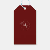 Minimalistische blumengeschenkte Tags Geschenkanhänger (Rückseite)