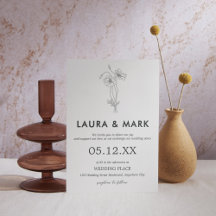 Minimalistische Blumenhochzeit