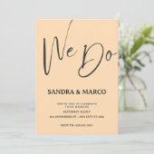 Minimalistische Blumenhochzeit Einladung (Stehend Vorderseite)