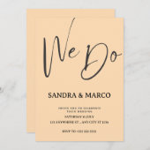 Minimalistische Blumenhochzeit Einladung (Vorne/Hinten)