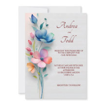 Minimalistische Blumenhochzeit