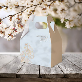 Minimalistische Blumenhochzeit Geschenkschachtel