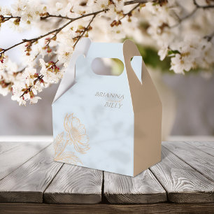 Minimalistische Blumenhochzeit Geschenkschachtel