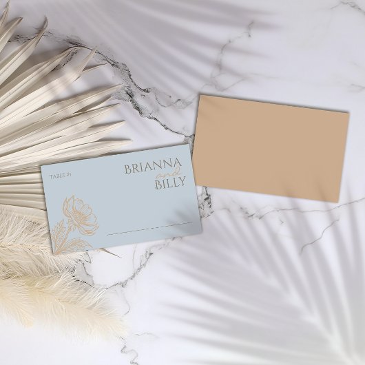 Minimalistische Blumenhochzeit-Platzkarte Platzkarte
