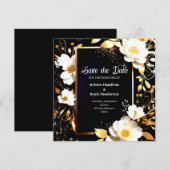 Minimalistische Blumenhochzeit Speichern Sie die D Save The Date (Vorne/Hinten)