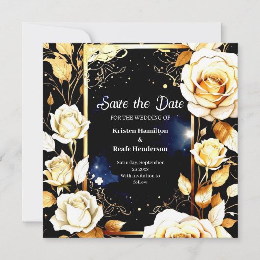 Minimalistische Blumenhochzeit Speichern Sie die D Save The Date (Vorderseite)