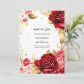 Minimalistische Blumenhochzeit speichert die Datum Save The Date (Stehend Vorderseite)