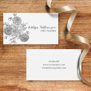 Minimalistische Blumenillustration  Visitenkarte