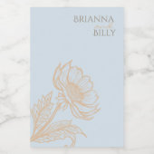 Minimalistische Blumenkerze Lebensmitteletikett (Einzelnes Label)