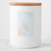 Minimalistische Blumenkerze Lebensmitteletikett (Vorderseite)