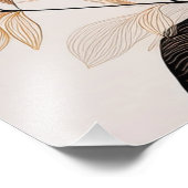 Minimalistische Blumenlinie Fotodruck (Ecke)