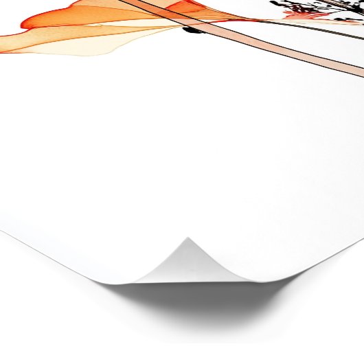 Minimalistische Blumenmauer Art Drucken 2 Poster (Ecke)