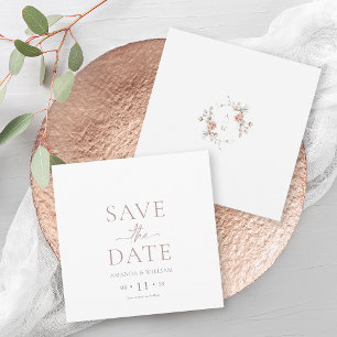 Minimalistische Blumenmonogramm-Hochzeitseinladung Einladung