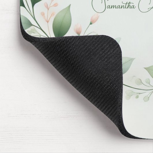 Minimalistische Blumenmousepad | Personalisierte M Mousepad (Ecke)