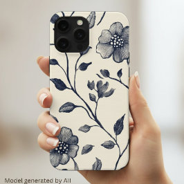 Minimalistische Blumenstrasse Kunst, Dichtung und Case-Mate iPhone Hülle