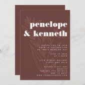 Minimalistische Blumenstrasse Kunst, Dichtung und  Einladung (Vorne/Hinten)