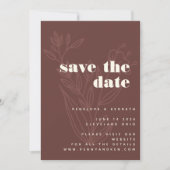 Minimalistische Blumenstrasse Kunst, Dichtung und  Save The Date (Vorderseite)