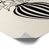 Minimalistische Blumenstrauß-Kunst Zeichnend neutr Poster (Ecke)