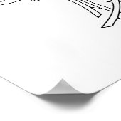 Minimalistische Blumenstrauß-Kunst Zeichnend Poster (Ecke)