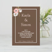 Minimalistische Blumenwetterfestung Einladung (Stehend Vorderseite)