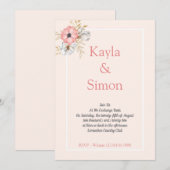 Minimalistische Blumenwetterfestung Einladung (Vorne/Hinten)