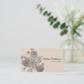 Minimalistische Blumenzeilendarstellung Visitenkarte (Stehend Vorderseite)
