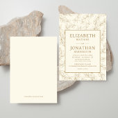 Minimalistische Blumenzellenhochzeit Einladung