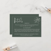 Minimalistische Blumenzettel Karte (Vorderseite/Rückseite Beispiel)