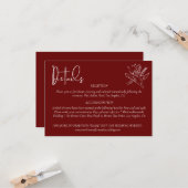 Minimalistische Blumenzettel Karte (Vorderseite/Rückseite Beispiel)