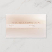 Minimalistische Blush Beige Terminkarte (Vorderseite)