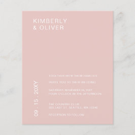 Minimalistische Blush-Einladung