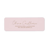 Minimalistische Blush Rose & Gold Geburtstag (Vorne)