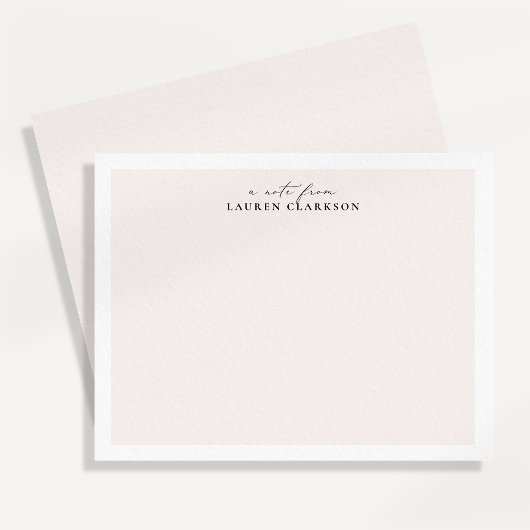 Minimalistische Blush-Script-Karte Mitteilungskarte