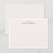 Minimalistische Blush-Script-Karte Mitteilungskarte (Vorne/Hinten)