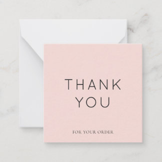Minimalistische Blush Small Business dank Karte