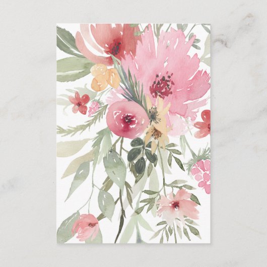 Minimalistische Blüte | Angaben zum Hochzeitgast Begleitkarte (Rückseite)