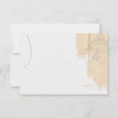 Minimalistische Blütenfarbenkarte RSVP Karte (Rückseite)