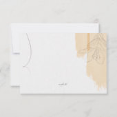 Minimalistische Blütenfarbenkarte RSVP Karte (Rückseite)