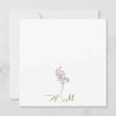 Minimalistische Blütenhochzeit Dankeskarte (Rückseite)