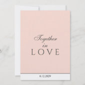 Minimalistische Blütenweiß Einladung (Rückseite)