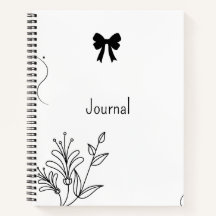 Minimalistische Bogen-Journal-Notizbuch-Signatur-D