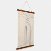 Minimalistische Bögen Wandteppich Mit Holzrahmen (Gewinkelt)