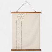 Minimalistische Bögen Wandteppich Mit Holzrahmen (Vorderseite 2)